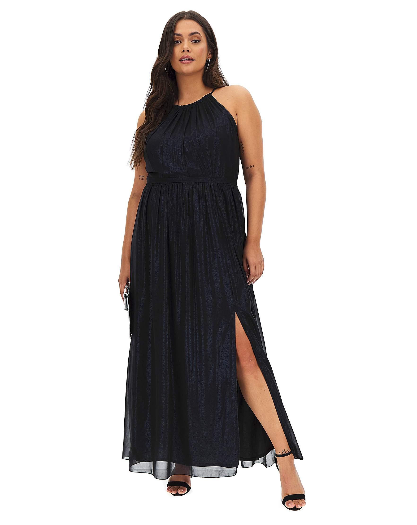 foil spot pleated midi dress