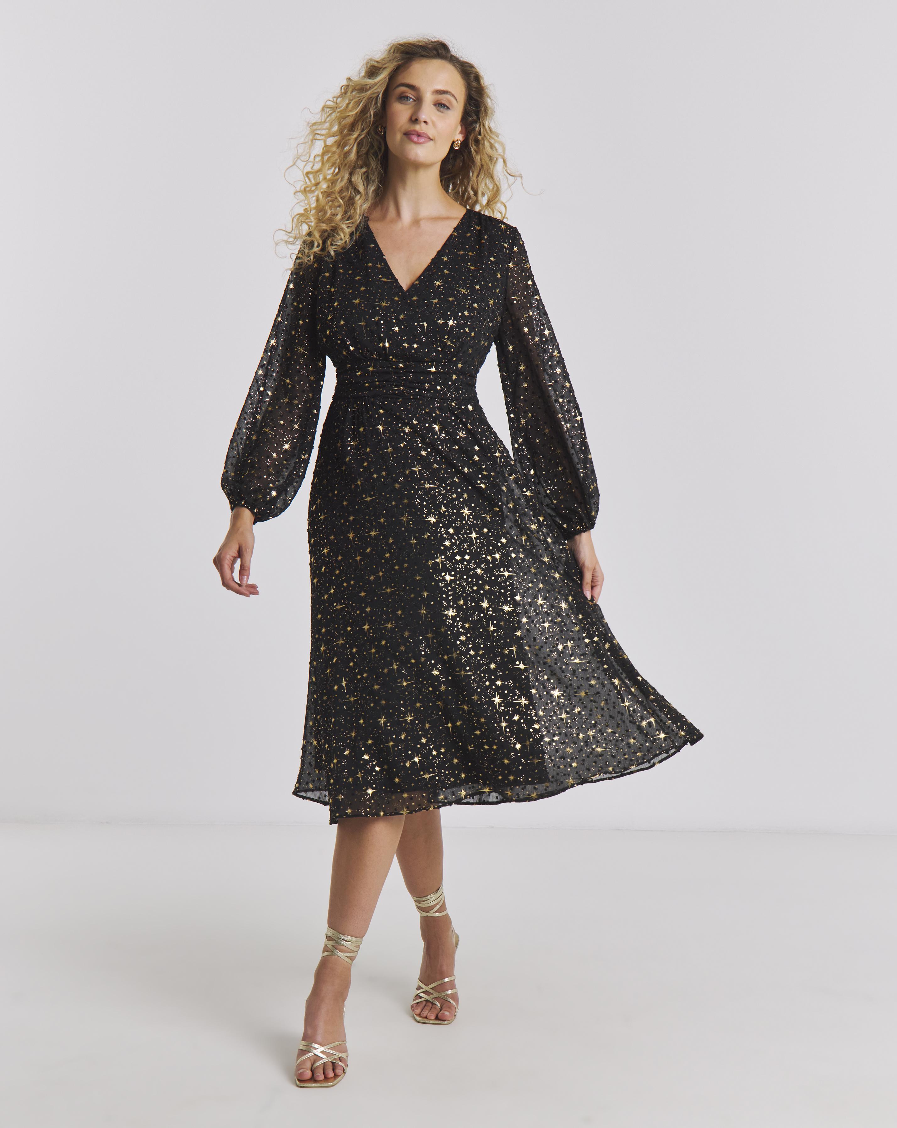joe browns black dress Joe Browns WE895 Black Starlight Velvet Dress Experience Boutique