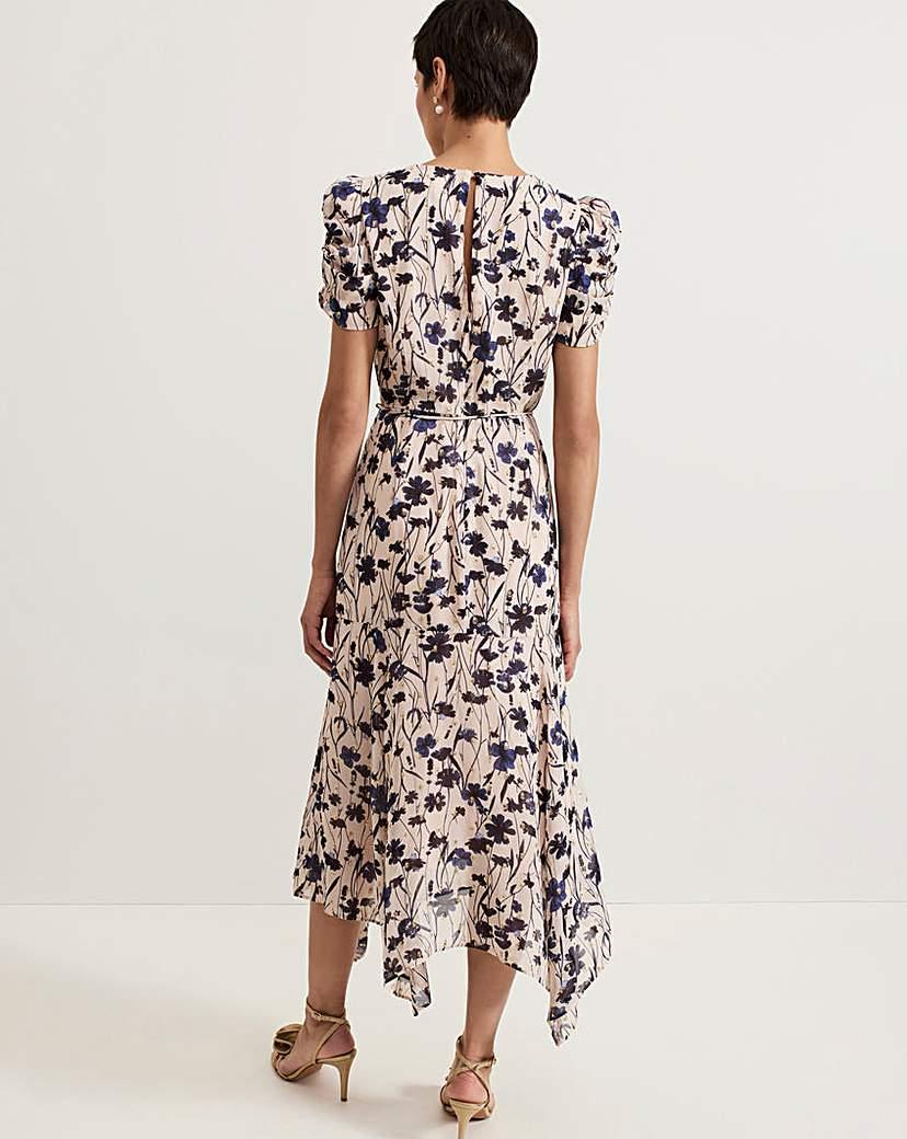 【Phase Eight】 英国発！ Bella Cross Neck Print Midi Dress Bella Cross Neck Print Midi Dress by Phase Eight | Look Again