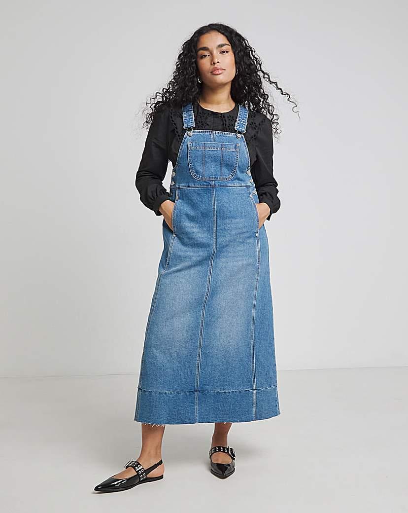 tommy hilfiger denim dungaree dress Tommy Hilfiger Baby Girls Pink & Denim Dungaree Dress Set