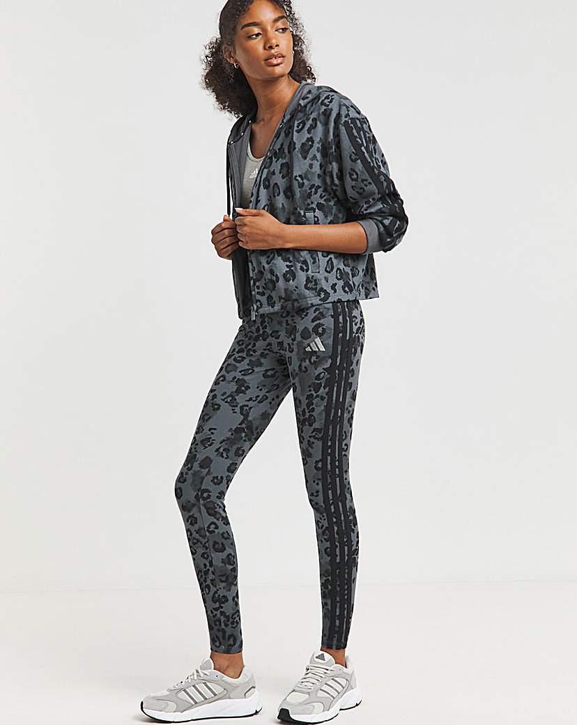 adidas Leopard Print Legging in Blue Lyst UK