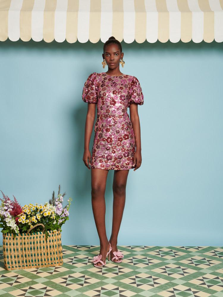 Sister Jane Dream Hibiscus Sequin Mini Dress in Blue | Lyst