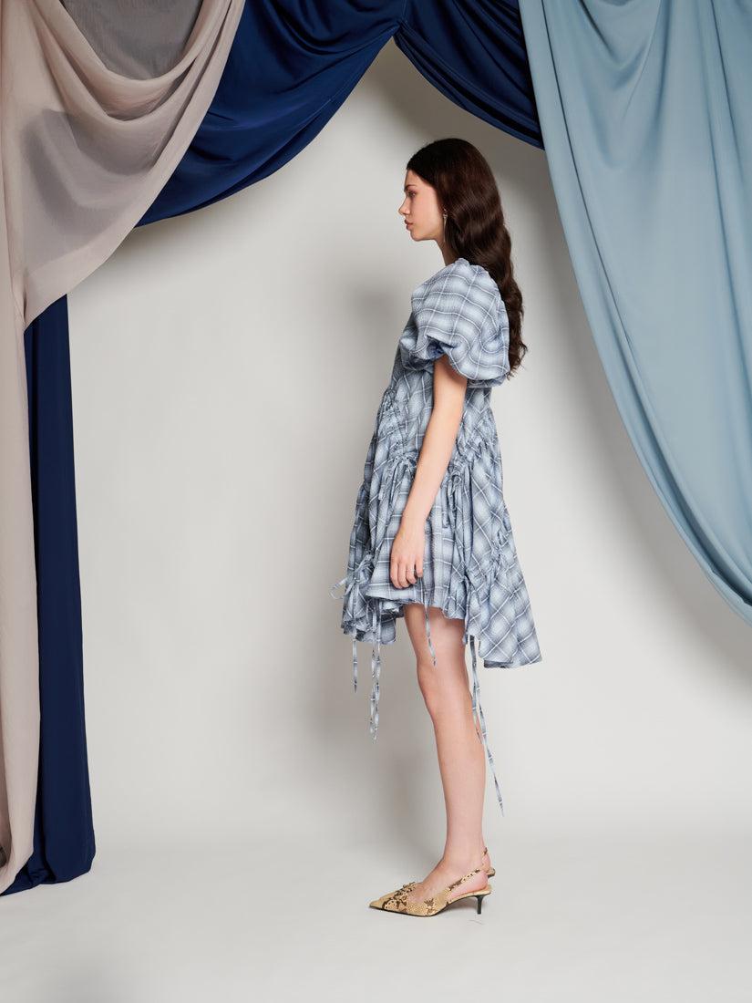 ワンピース (GHOSPELL) Caitlin Check Mini Dress Sister Jane Ghospell Caitlin Check Mini Dress in Blue | Lyst UK