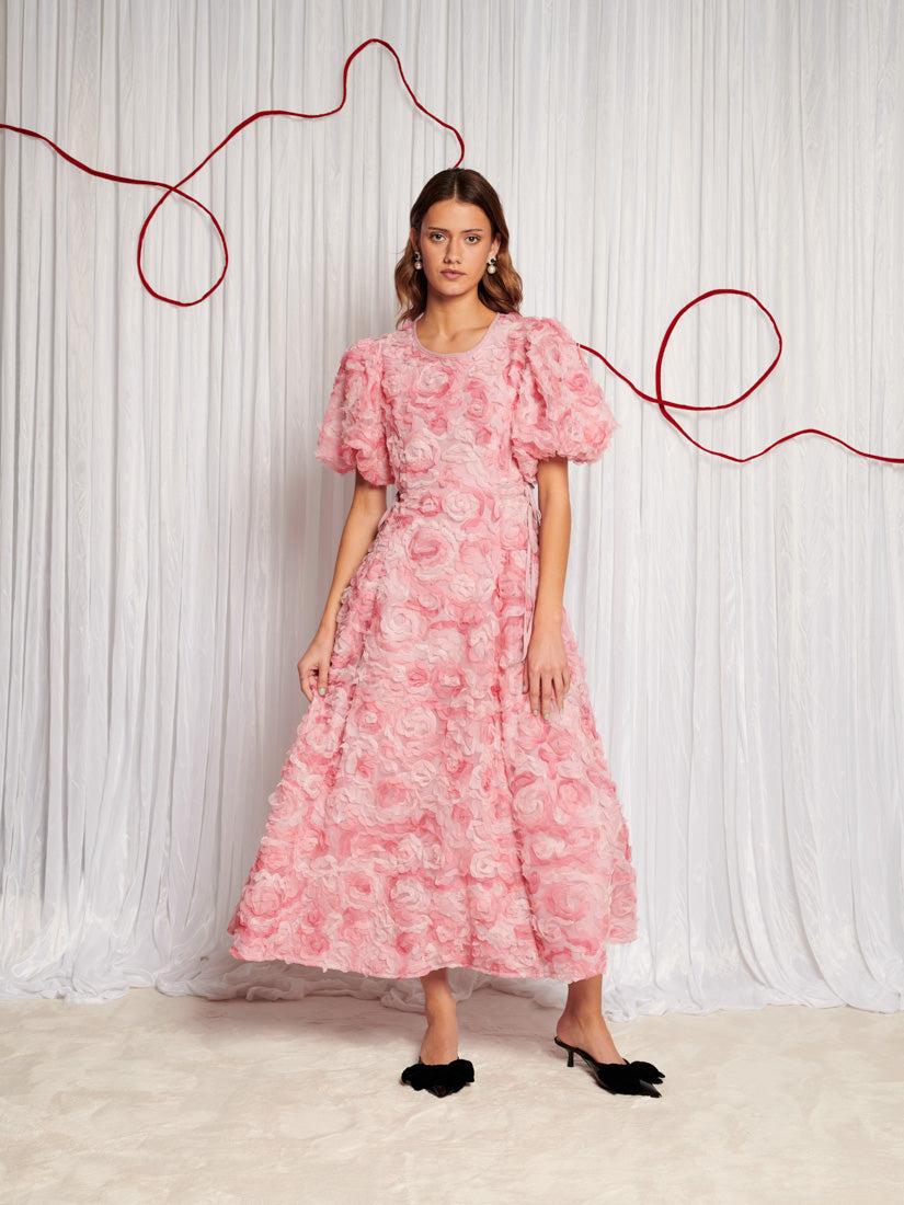 トップス sister jane/MedallionRose TulleMiniDress Sister Jane Dream Rose Finch Tulle Midi Dress in Pink | Lyst