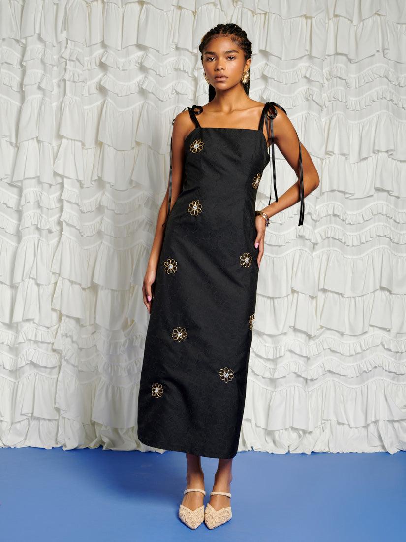 sister jane Black Dress Lサイズ 黒色 総柄 sister jane Black Dress Lサイズ 黒色 総柄 sister jane Black