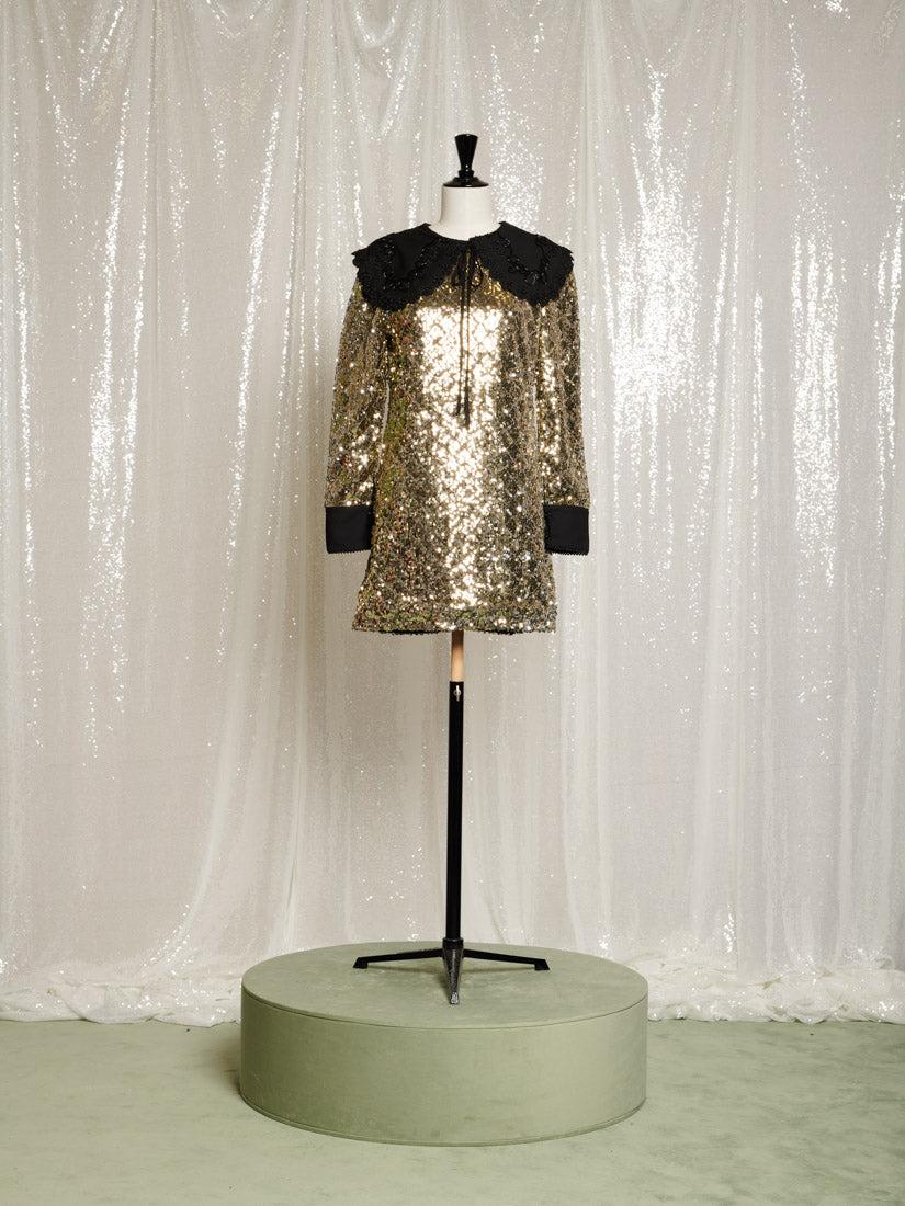 Sister Jane Gold Diamonds Mini Dress in Natural | Lyst Sister Jane Gold Diamonds Mini Dress in Natural | Lyst