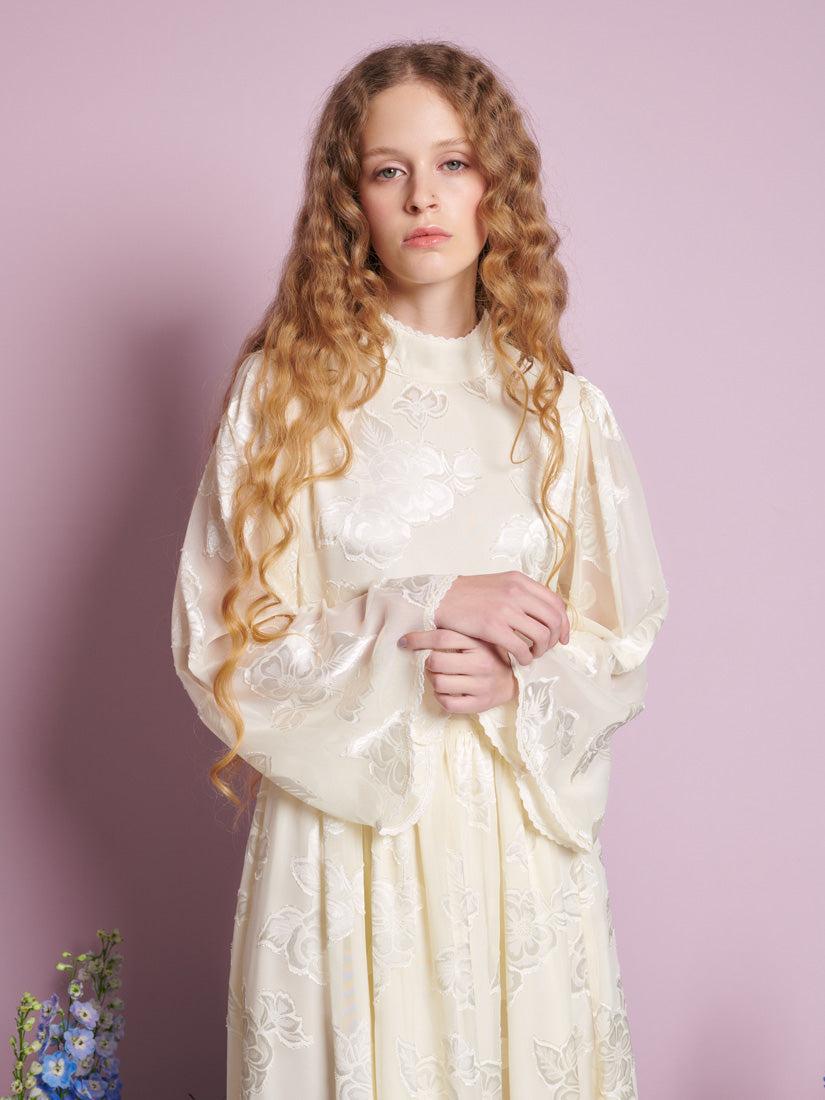 sister jane dandelion midi dress in cream Sister Jane Dandelion Midi Dress in Pink