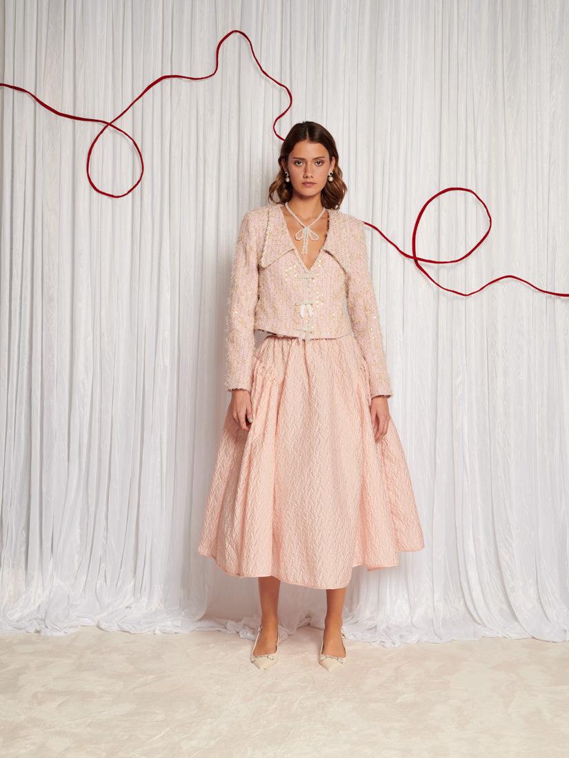 新作 英国発 Sister Jane 限定 DREAM Swift Jacquard Midi Dress DREAM Swift Jacquard Midi Dress – Sister Jane