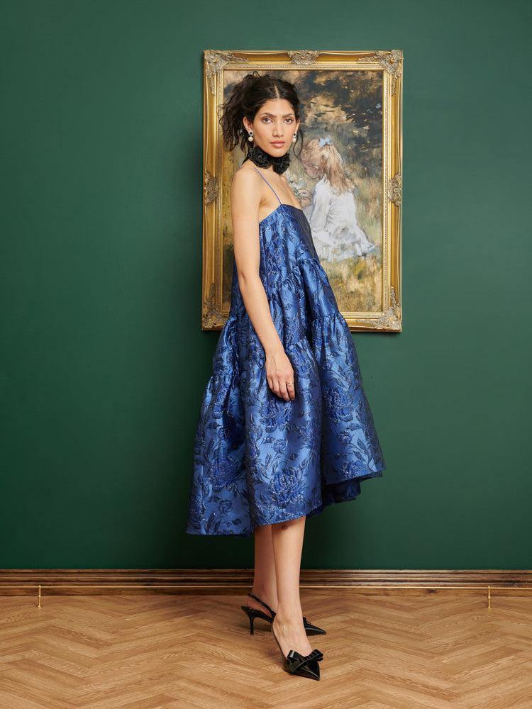 Sister Jane Dream Miro Jacquard Tiered Dress in Green | Lyst