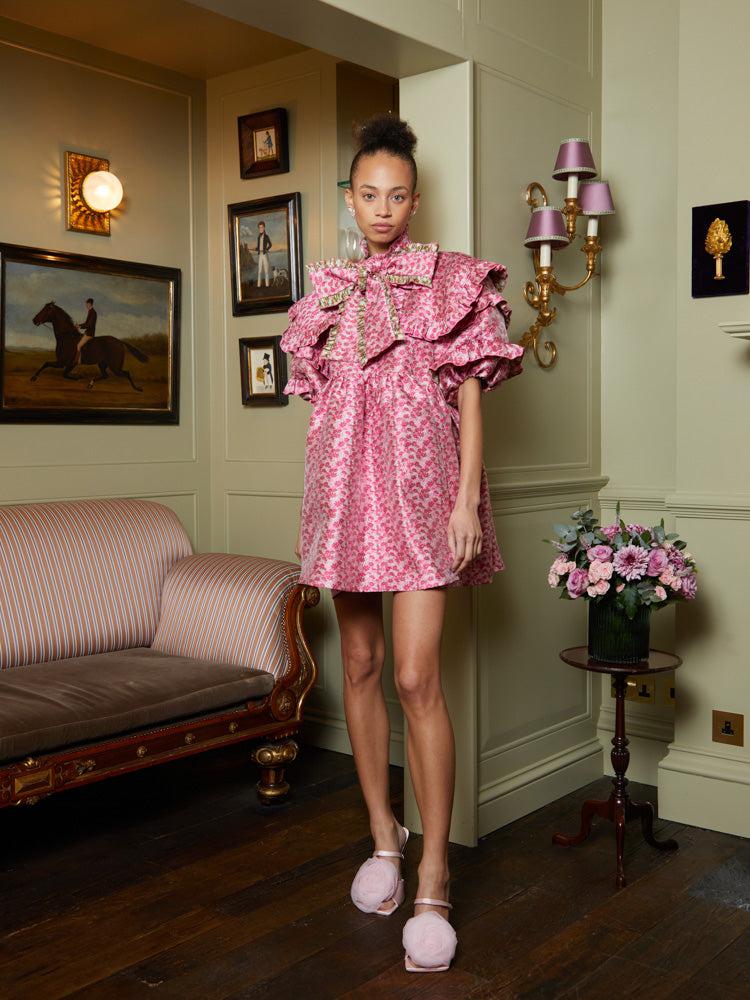 sister jane pink bow dress Sparkle Jacquard Bow Dress Sister Jane