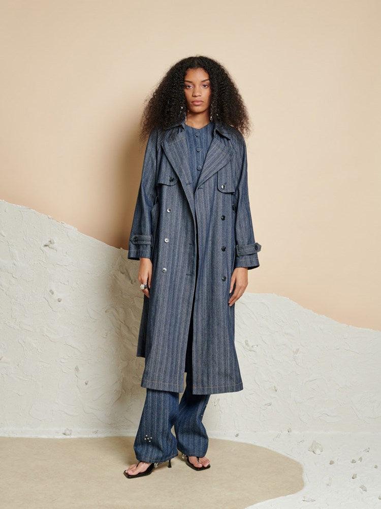 【英国発Sister Jane】Sculpture faux fur-trimmed felt coat SISTER JANE Sculpture faux fur-trimmed felt coat | Harvey