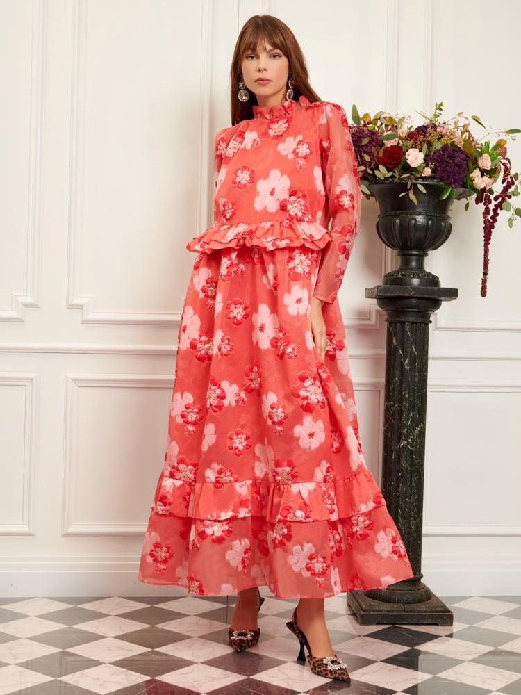 Albany handle Grundlægger Sister Jane Dream Poppy Jacquard Maxi Dress in Red | Lyst