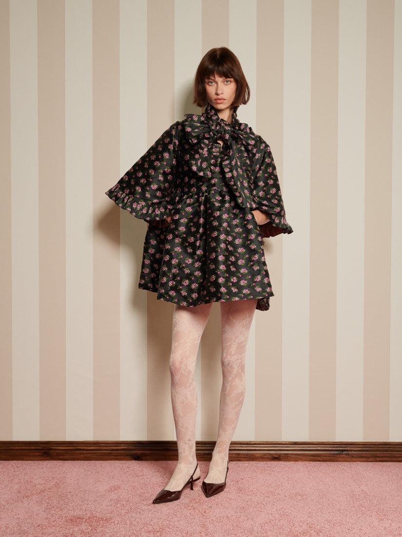 Sister Jane Canopy Jacquard Mini Dress in Natural | Lyst