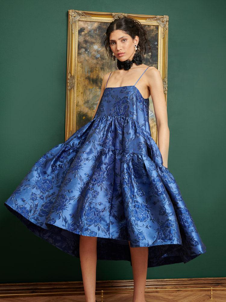 Sister Jane Dream Miro Jacquard Tiered Dress in Green | Lyst