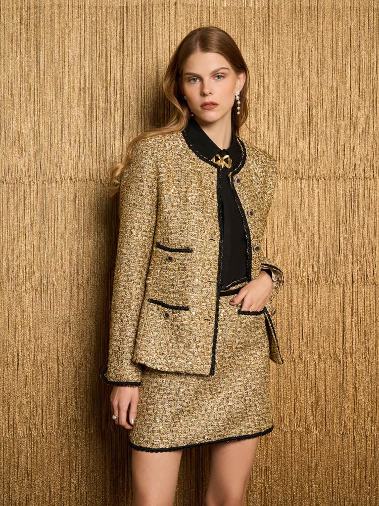 Sister Jane Dream Diva Tweed Jacket in Brown | Lyst