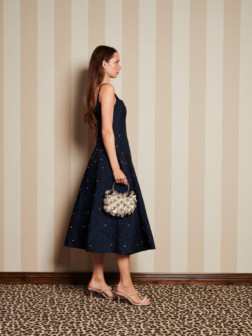 Sister Jane Dream Maison Gem Jacquard Midi Dress in Blue | Lyst