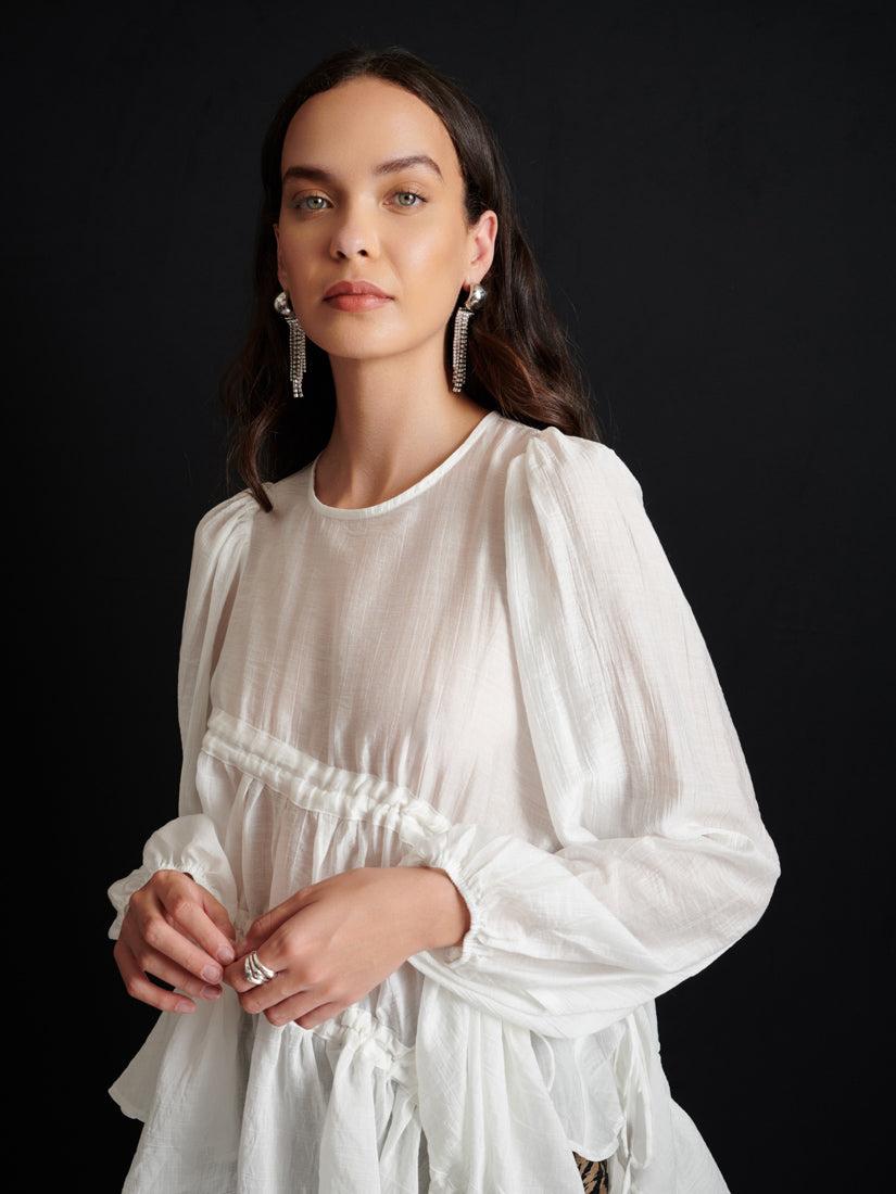 Sister Jane Ghospell Noor Ruched Top in Black | Lyst