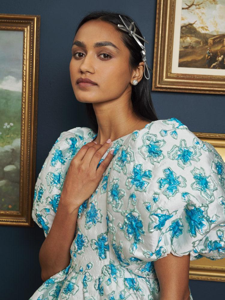 Sister Jane Showcase Jacquard Mini Dress in Blue | Lyst