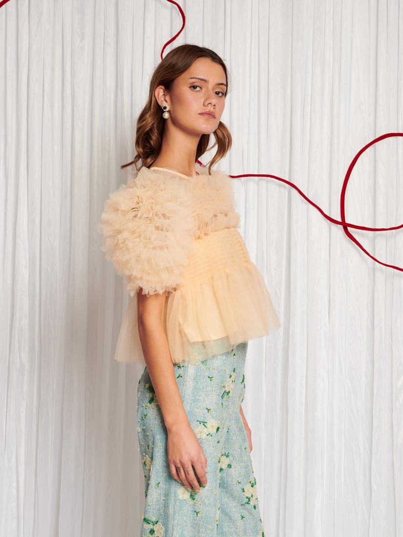 トップス DREAM SISTER JANE PUFFIN TULLE TOP 綿毛みたいできゅんなトップス♡ Dream sister jane / Puffin