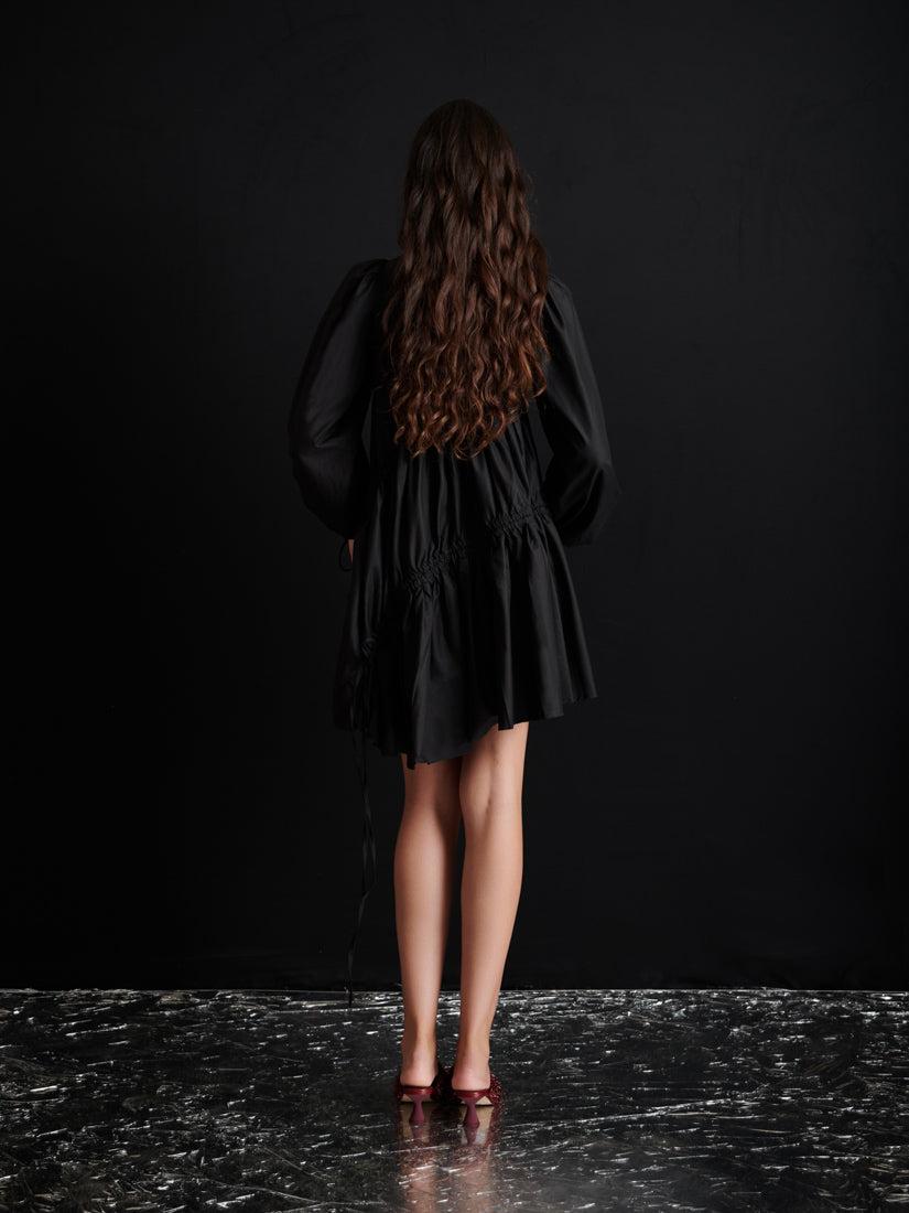 Sister Jane Ghospell Noor Ruched Mini Dress in Black | Lyst UK