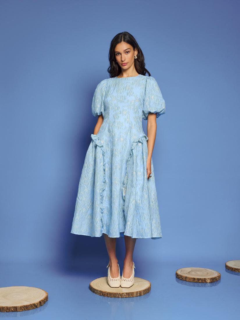 Sister Jane Dream Endless Days Jacquard Dress in Blue | Lyst