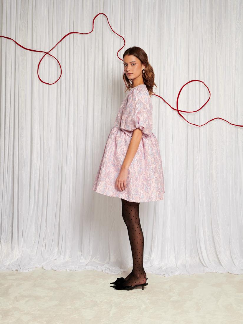 Sister Jane Dream Brambling Jacquard Mini Dress in Pink | Lyst UK