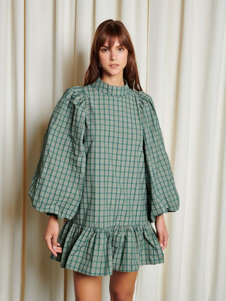 Sister Jane Ghospell Adaira Check Mini Dress in Green | Lyst