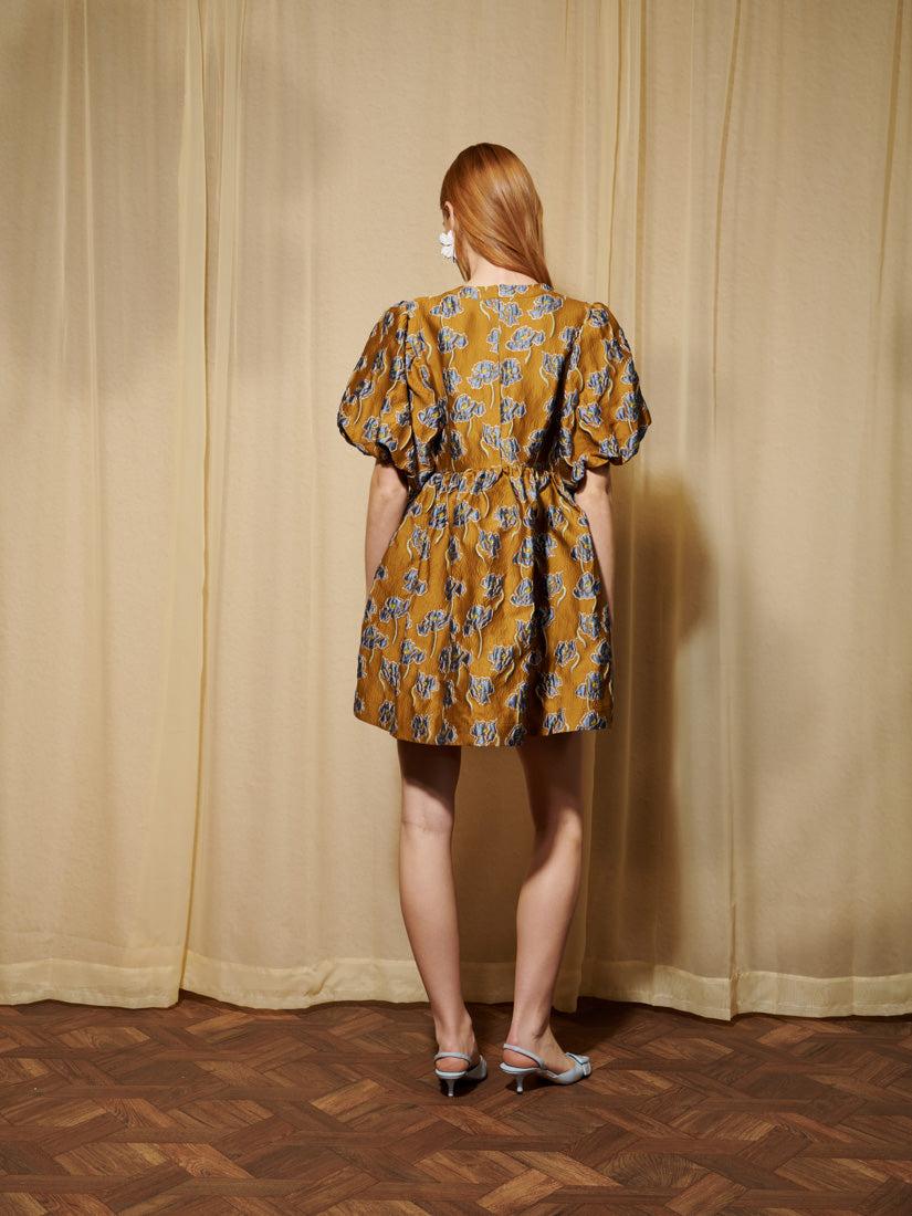 Sister Jane Dream Honey Jacquard Mini Dress in Natural | Lyst