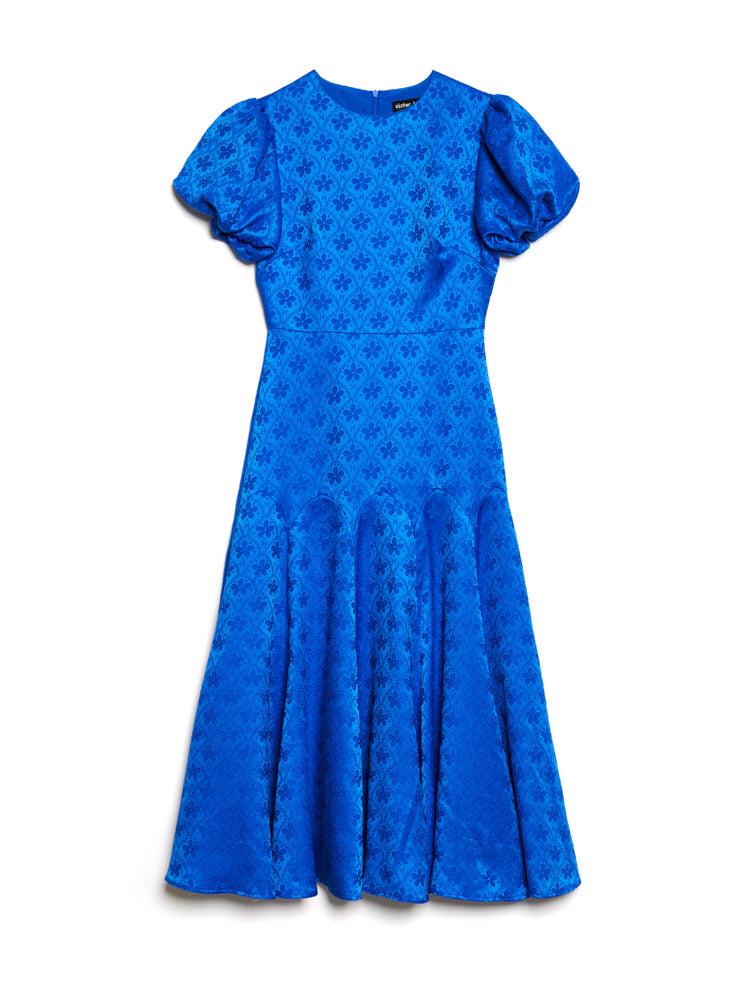 Sister Jane Oriel Jacquard Midi Dress in Blue | Lyst