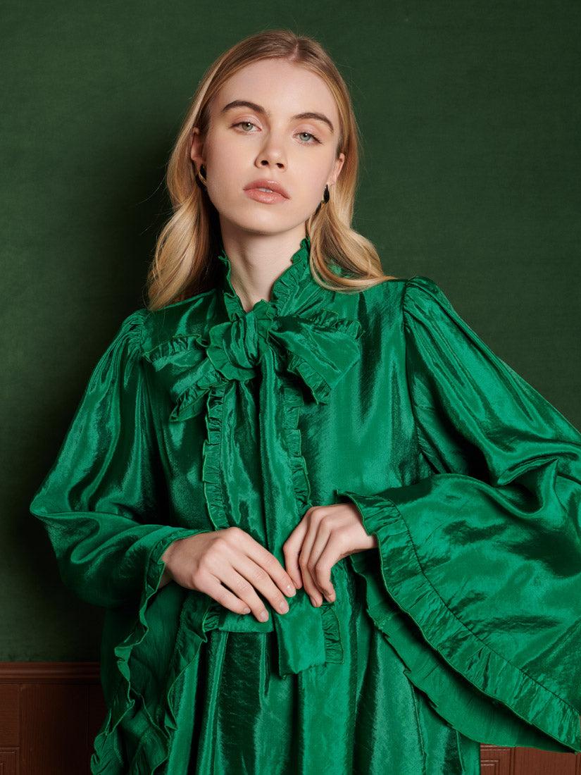 Sister Jane Emerald Bow Mini Dress in Green | Lyst UK