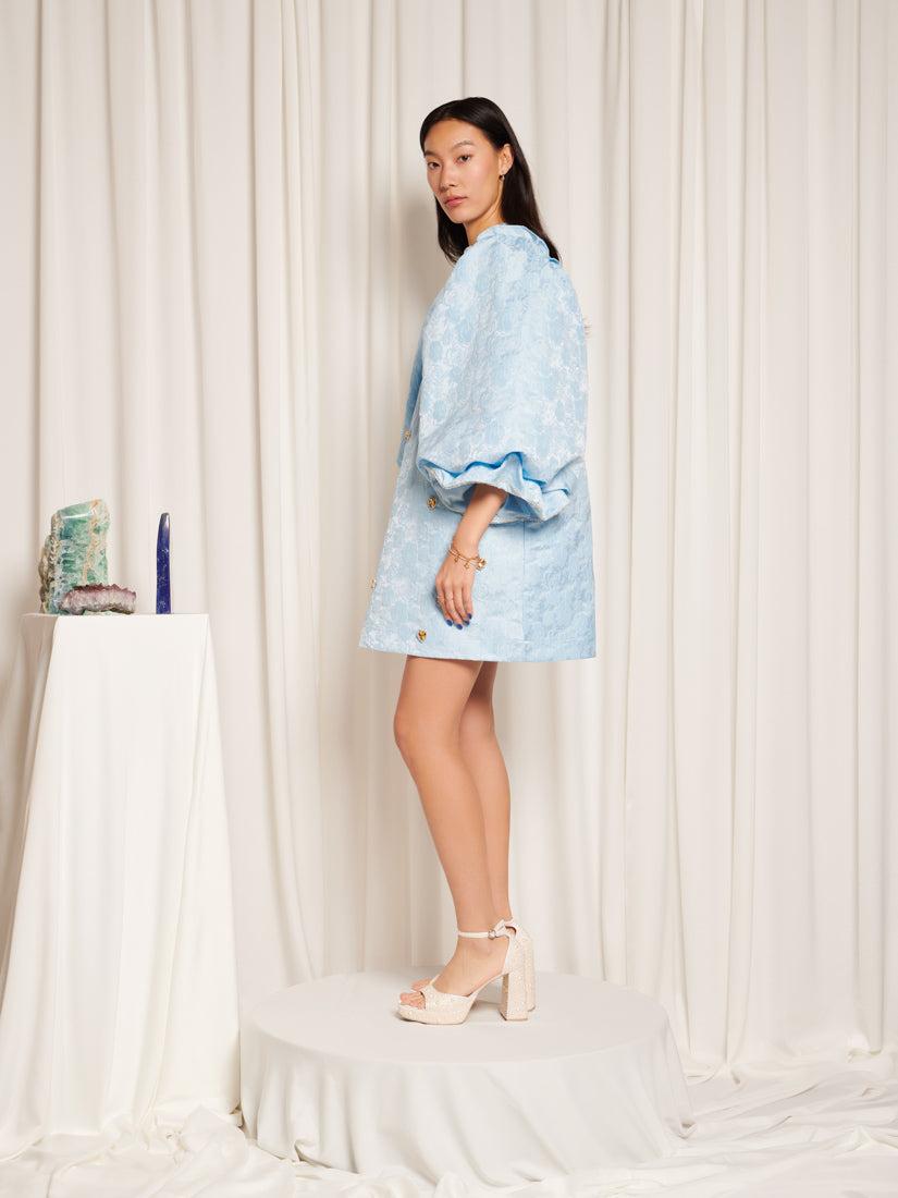 opal mini dress for love and lemons For Love & Lemons Opal Mini Dress Silver – blueandcream