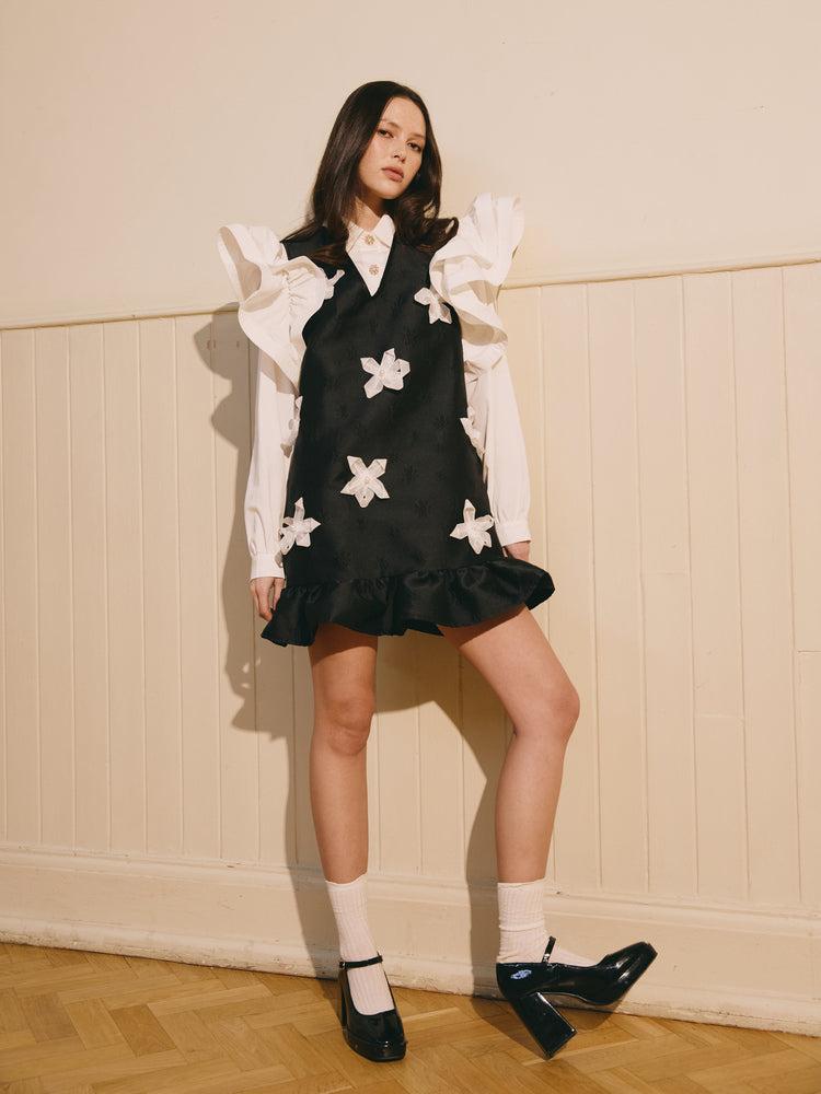 Sister Jane Glow Flora Mini Dress in Black | Lyst