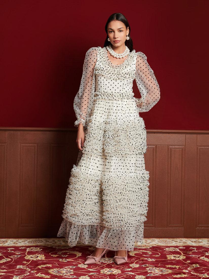 Sister Jane Dream Countess Tulle Maxi Dress in Red | Lyst UK