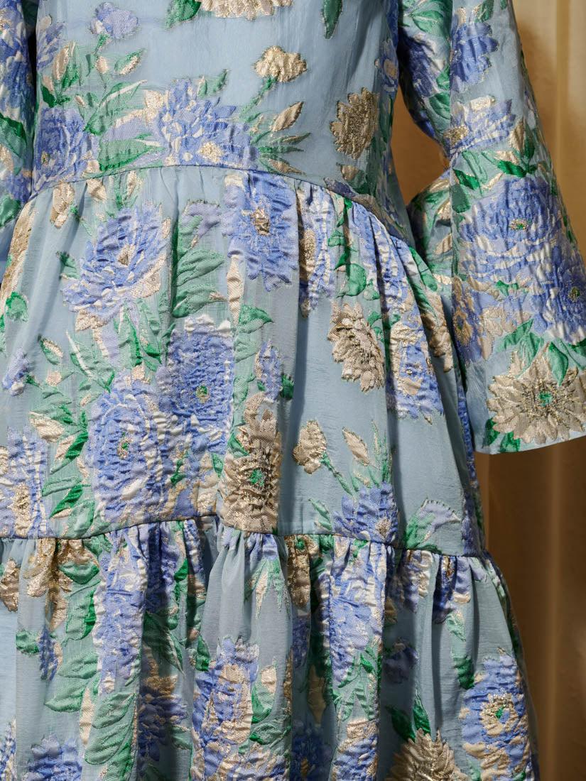 Sister Jane Dream Lilt Floral Jacquard Maxi Dress in Blue | Lyst