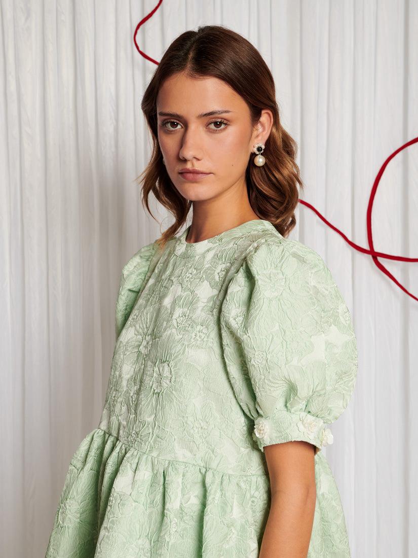 ワンピース sister jane / Plume Mini Dress Sister Jane Dream Plume Jacquard Mini Dress in Green | Lyst