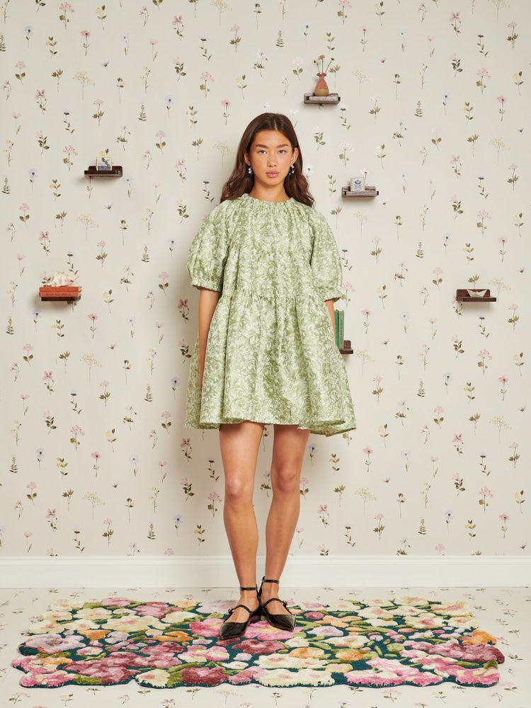 Sister Jane Thimble Jacquard Mini Dress in Green | Lyst