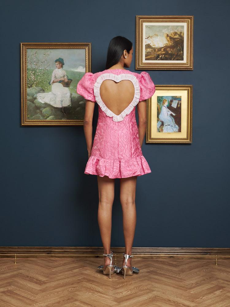 Sister Jane Pop Rose Jacquard Mini Dress in Pink | Lyst