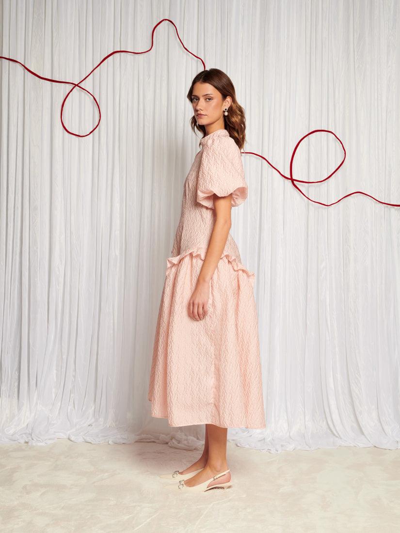 Sister Jane Dream Swift Jacquard Midi Dress in Pink | Lyst