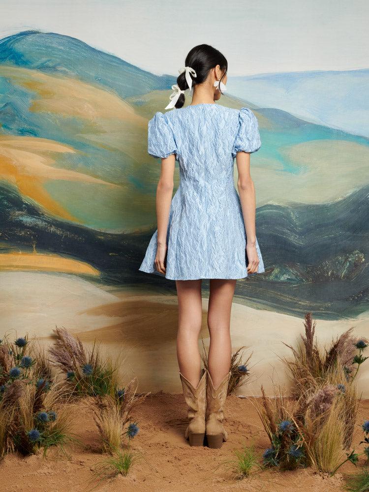 Sister Jane Dream Blue Eyes Jacquard Mini Dress | Lyst