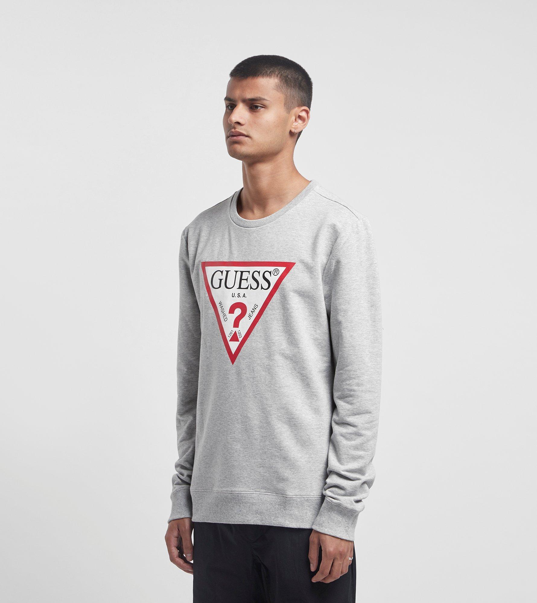 guess triangle logo sweatshirt