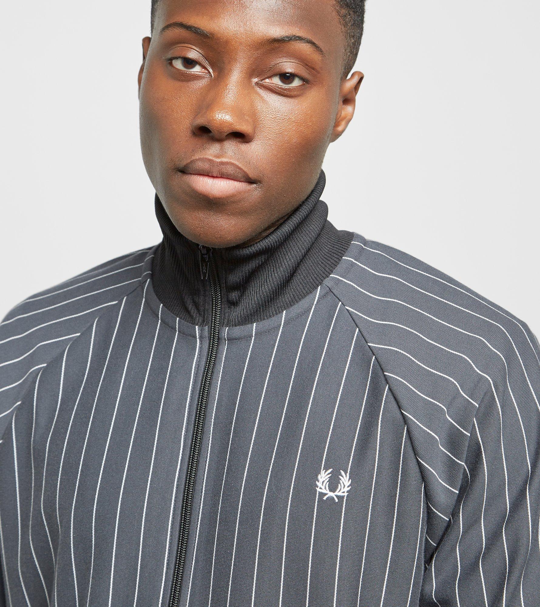 Lyst - Fred Perry Pinstripe Track Top in Gray for Men