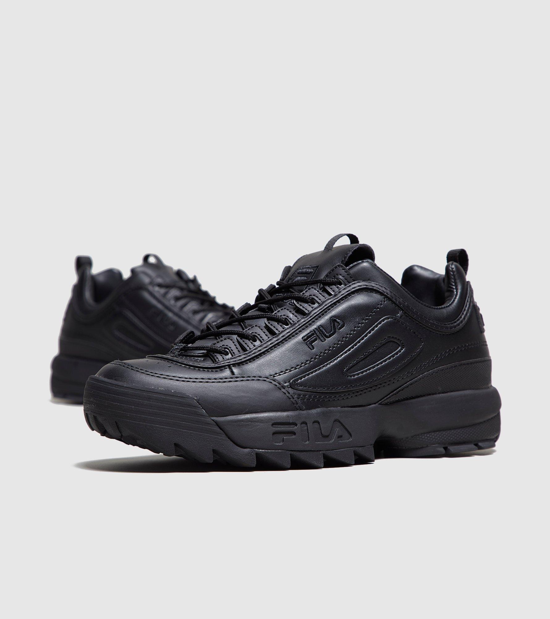 black leather fila disruptor