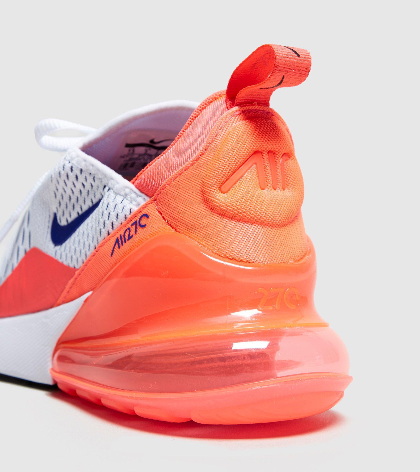 nike air max 270 womens orange and white