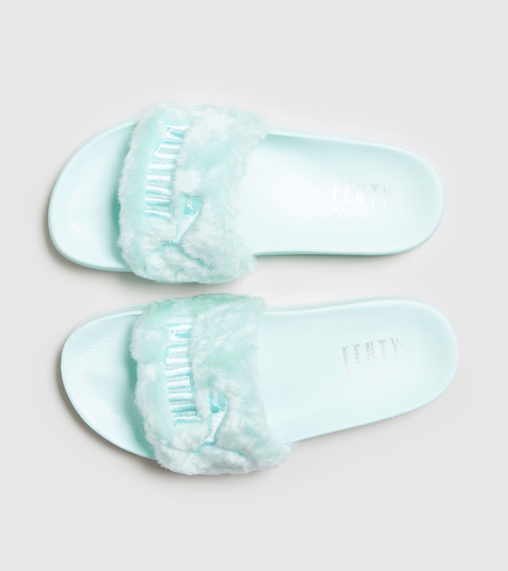puma fur slide