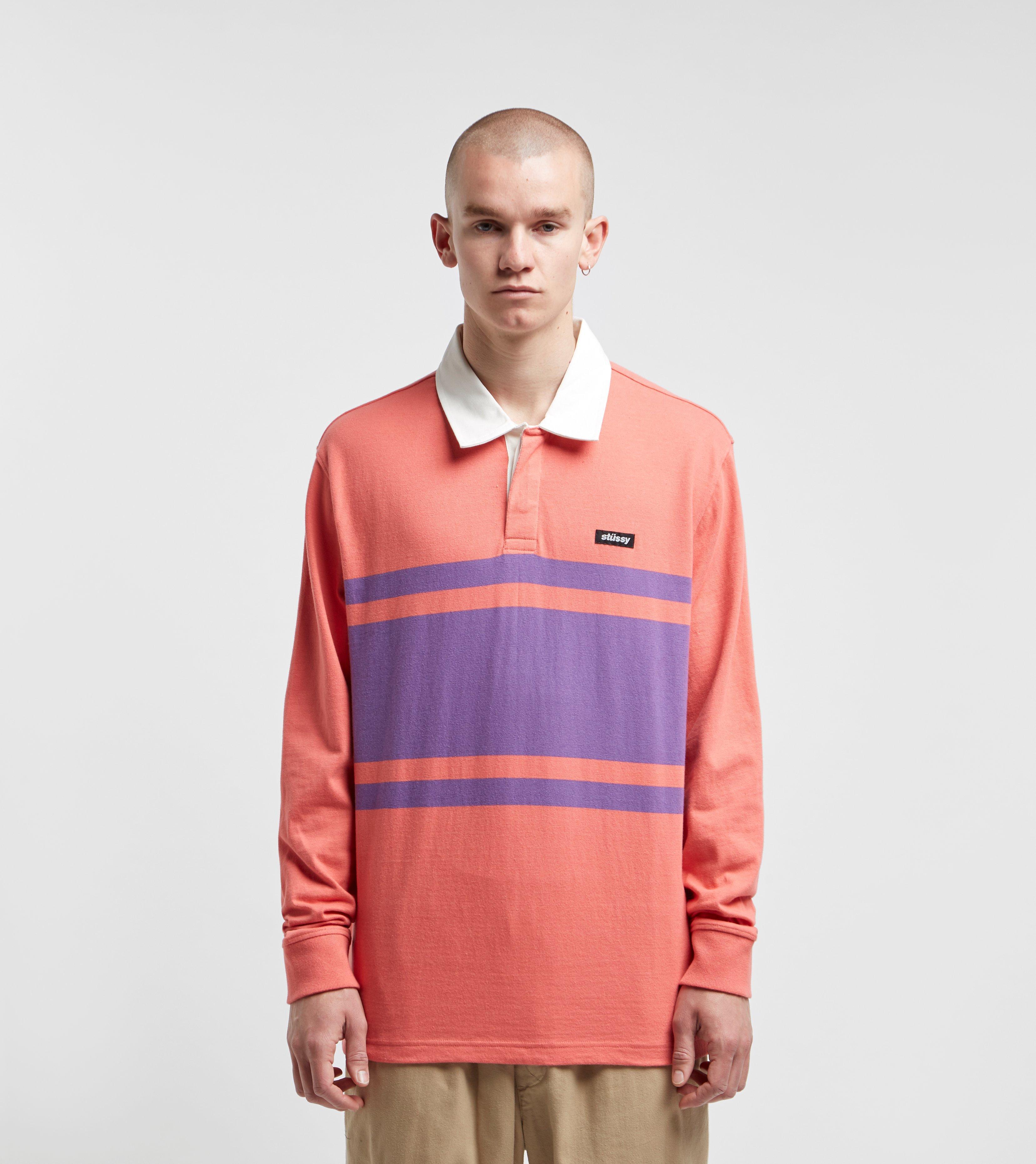 Stussy Cotton Stanley Rugby Shirt in Pink for Men - Lyst