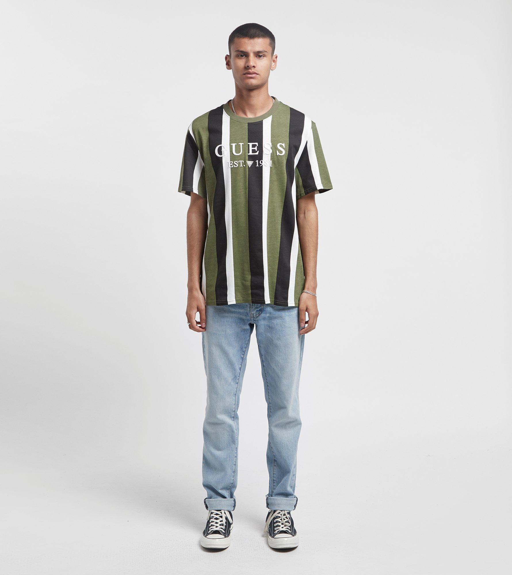 Guess Cotton Vertical Striped T-shirt 