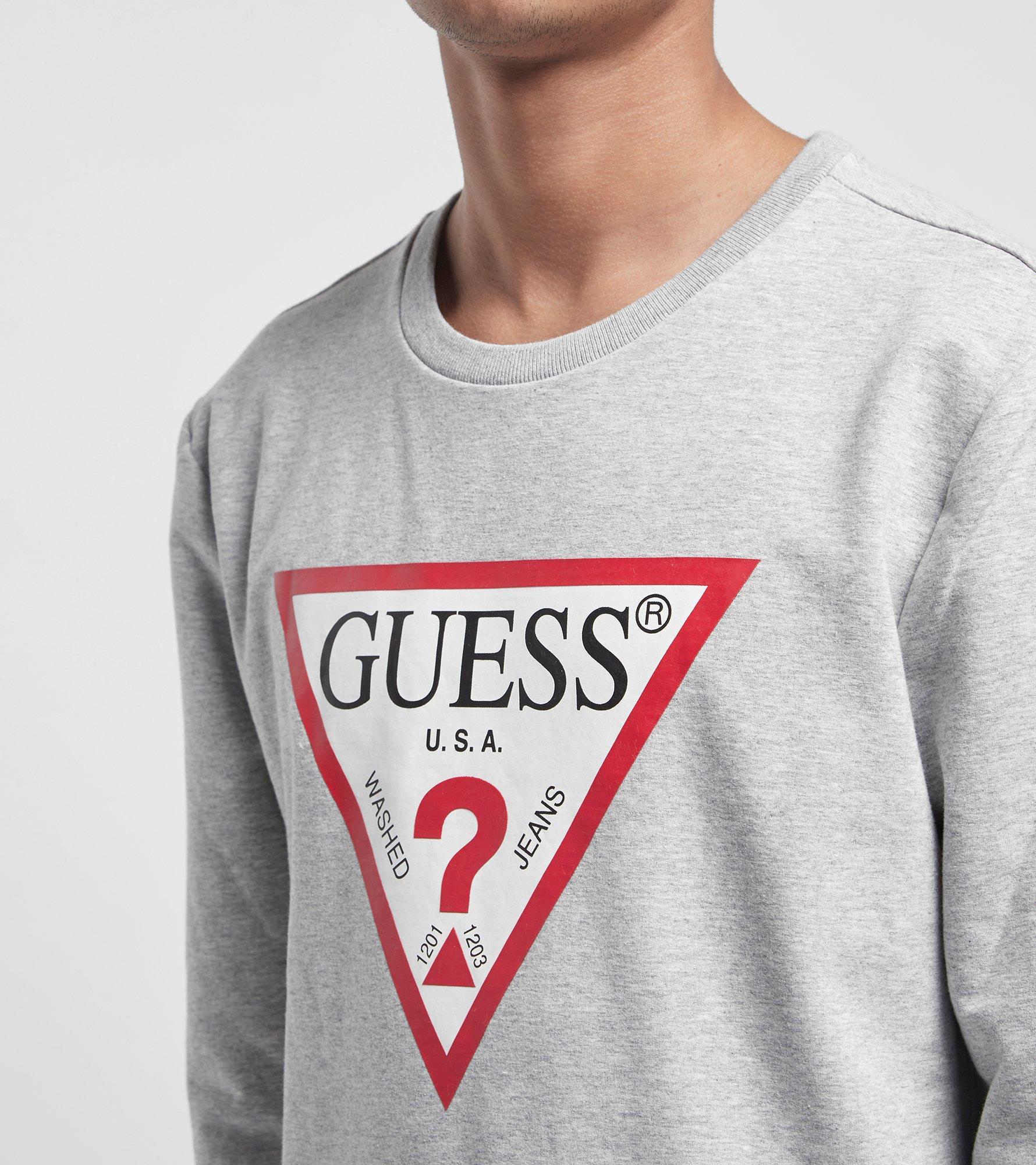 guess triangle logo sweatshirt