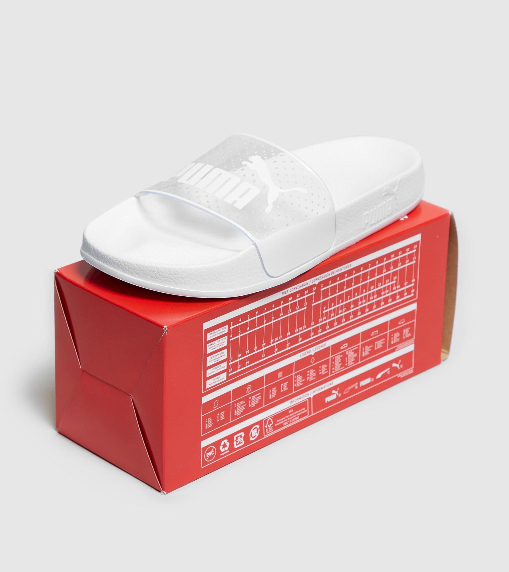puma mercedes slides white