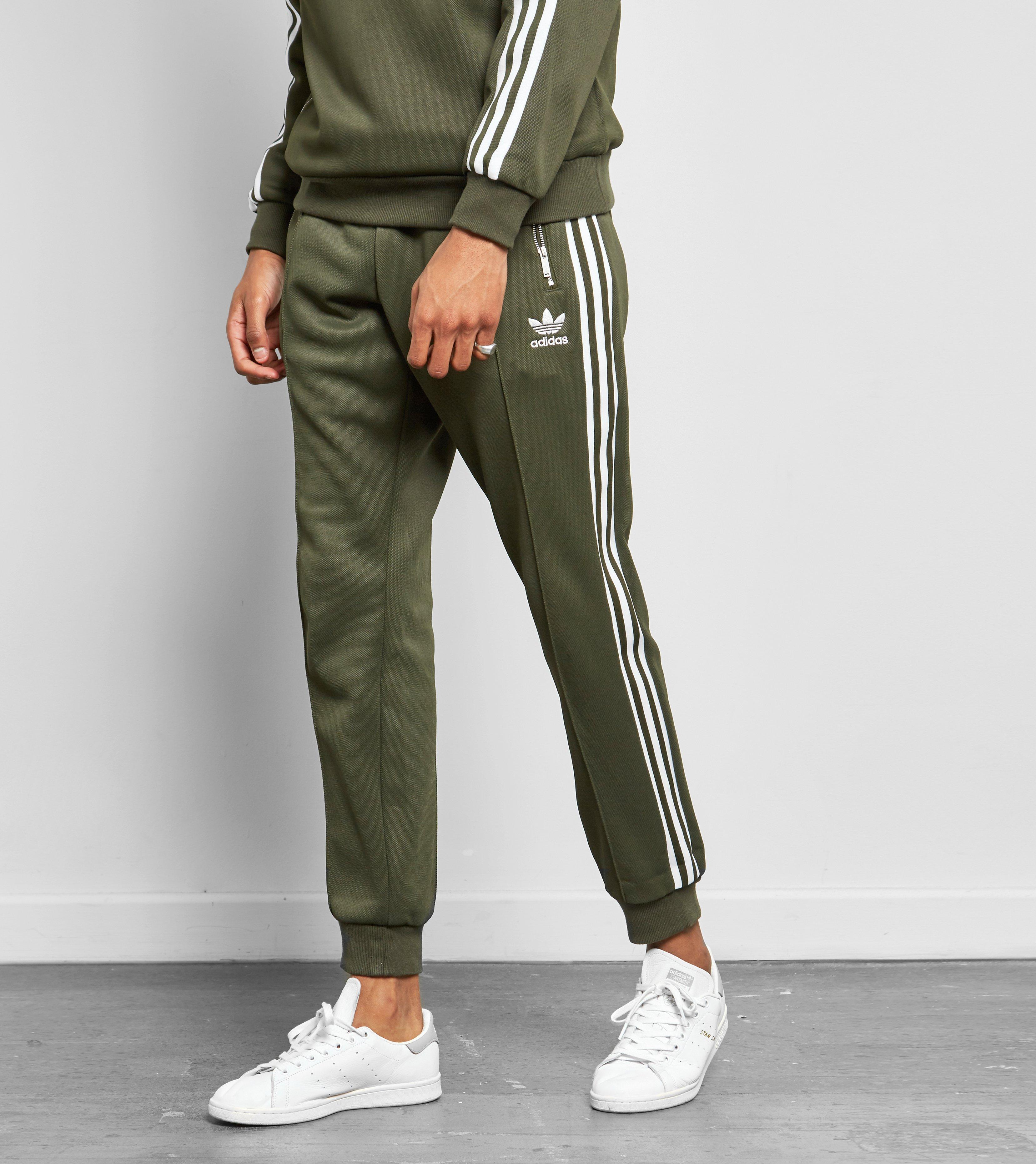 khaki adidas track pants
