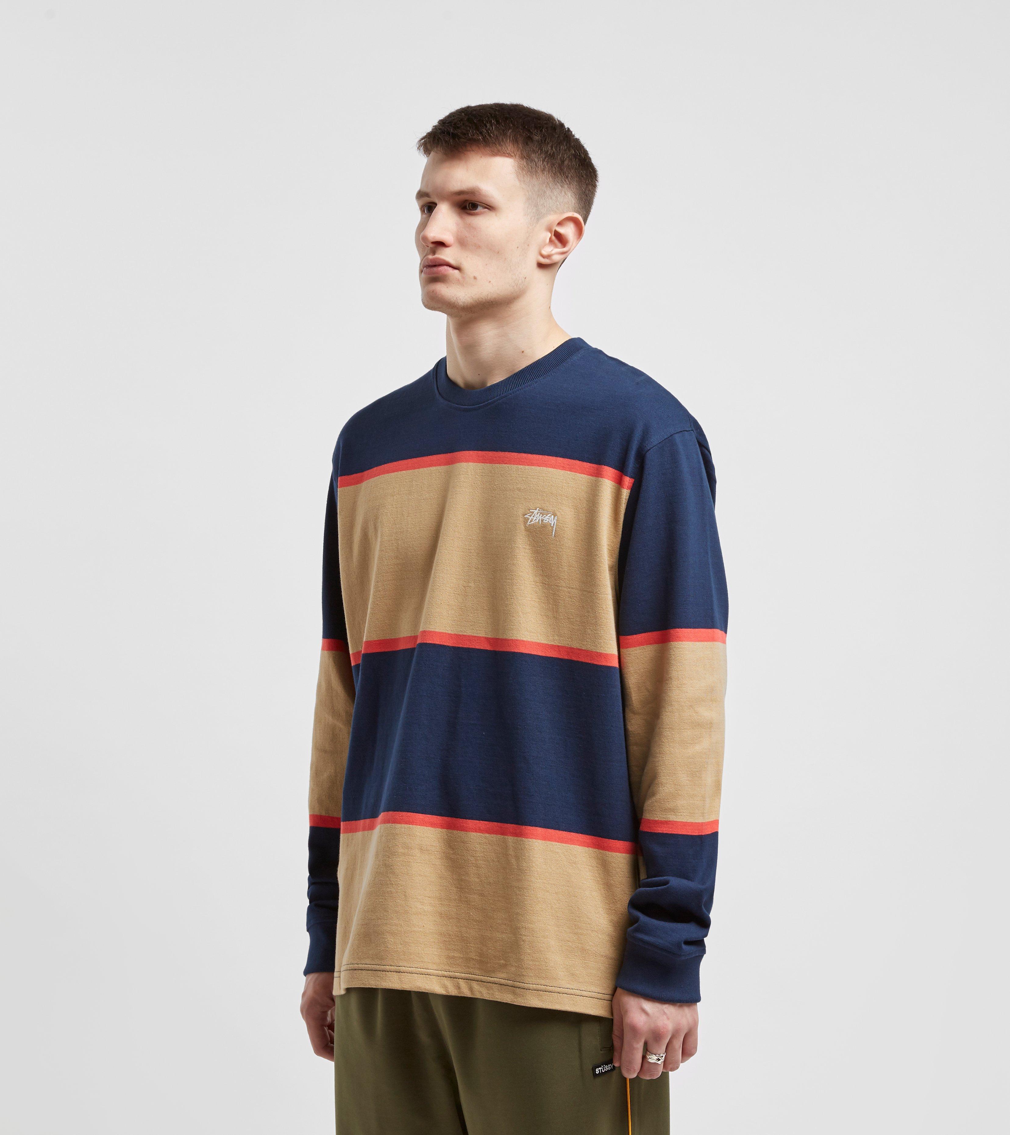 Stussy Cotton Jeromy Stripe Long Sleeve Crewneck T-shirt in Blue for ...